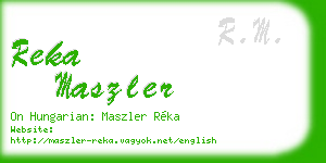 reka maszler business card